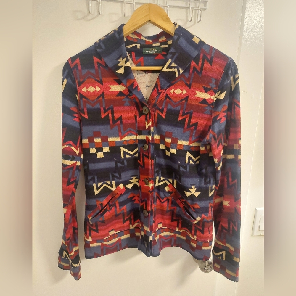 Lauren Ralph Lauren Colorful Geometric Patterned Jacket